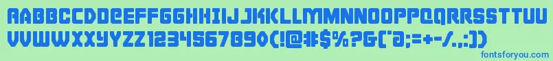 Cyborgrooster Font – Blue Fonts on Green Background