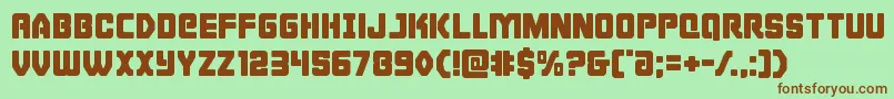 Cyborgrooster Font – Brown Fonts on Green Background