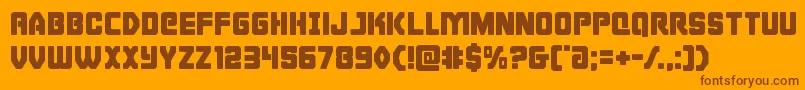 Cyborgrooster Font – Brown Fonts on Orange Background
