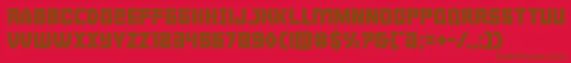 Cyborgrooster Font – Brown Fonts on Red Background