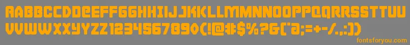 Cyborgrooster Font – Orange Fonts on Gray Background