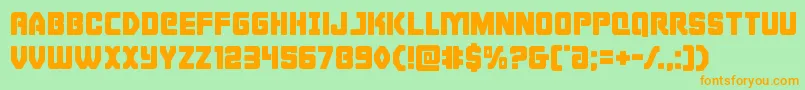 Cyborgrooster Font – Orange Fonts on Green Background