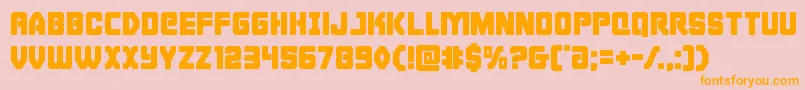 Cyborgrooster Font – Orange Fonts on Pink Background