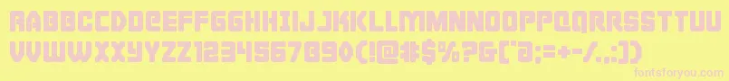 Cyborgrooster Font – Pink Fonts on Yellow Background