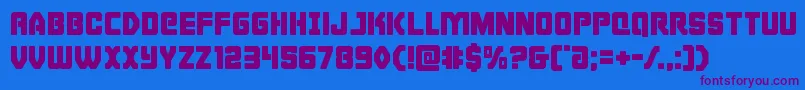 Cyborgrooster Font – Purple Fonts on Blue Background