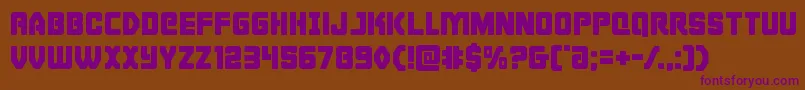 Cyborgrooster Font – Purple Fonts on Brown Background