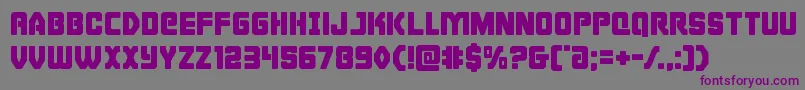 Cyborgrooster Font – Purple Fonts on Gray Background