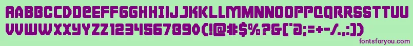 Cyborgrooster Font – Purple Fonts on Green Background