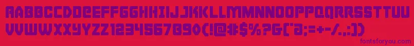 Cyborgrooster-fontti – violetit fontit punaisella taustalla