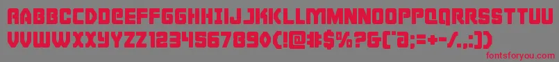 フォントCyborgrooster – 赤い文字の灰色の背景