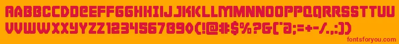 Cyborgrooster Font – Red Fonts on Orange Background
