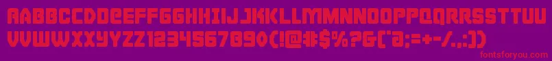 フォントCyborgrooster – 紫の背景に赤い文字