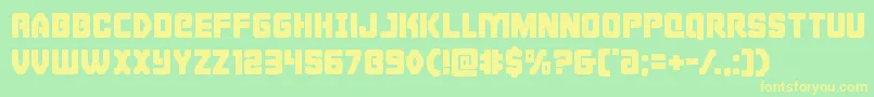 Cyborgrooster Font – Yellow Fonts on Green Background