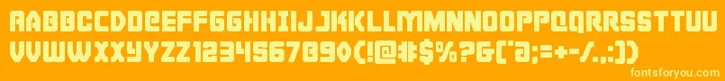 Cyborgrooster Font – Yellow Fonts on Orange Background