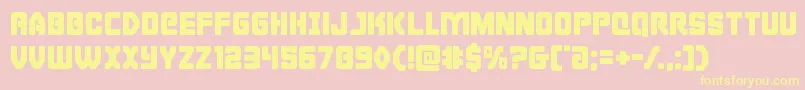 Cyborgrooster Font – Yellow Fonts on Pink Background
