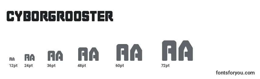 Cyborgrooster Font Sizes