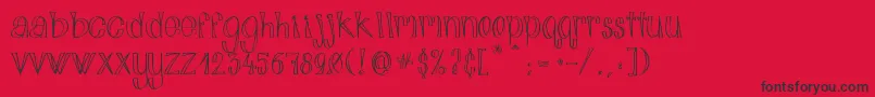 AlphabitsLight Font – Black Fonts on Red Background