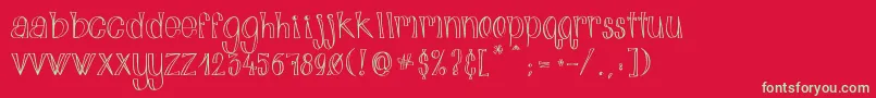 AlphabitsLight Font – Green Fonts on Red Background