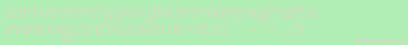 AlphabitsLight Font – Pink Fonts on Green Background