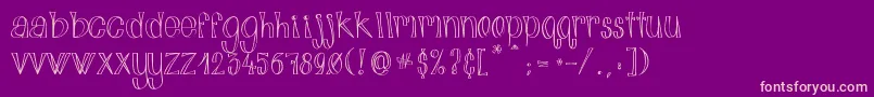 AlphabitsLight-Schriftart – Rosa Schriften auf violettem Hintergrund