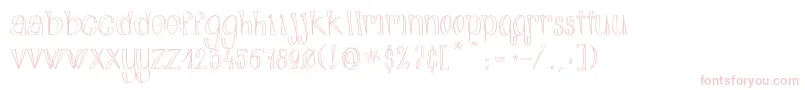 AlphabitsLight-Schriftart – Rosa Schriften auf weißem Hintergrund