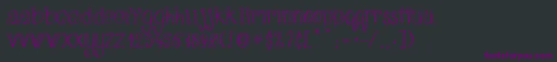 フォントAlphabitsLight – 黒い背景に紫のフォント