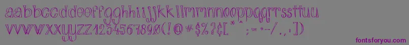 AlphabitsLight-Schriftart – Violette Schriften auf grauem Hintergrund