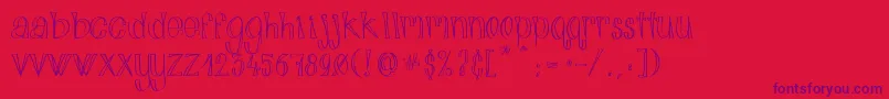 AlphabitsLight-Schriftart – Violette Schriften auf rotem Hintergrund