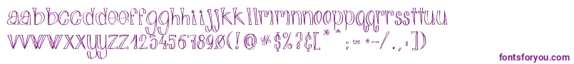 AlphabitsLight Font – Purple Fonts on White Background