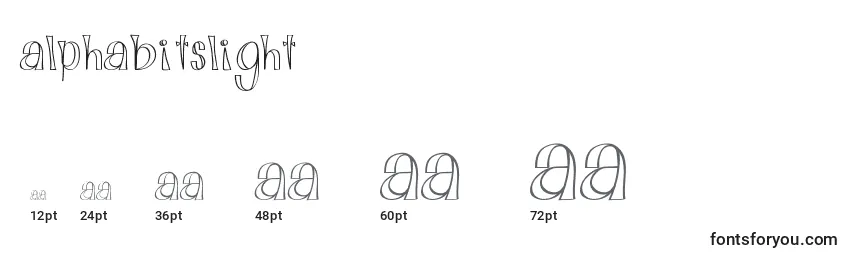 AlphabitsLight Font Sizes