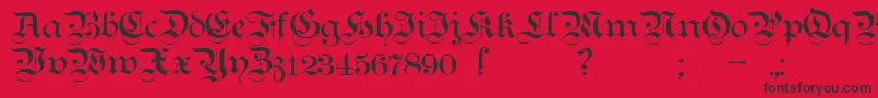 Teutonic1 Font – Black Fonts on Red Background