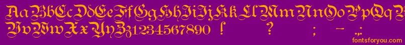 Teutonic1 Font – Orange Fonts on Purple Background