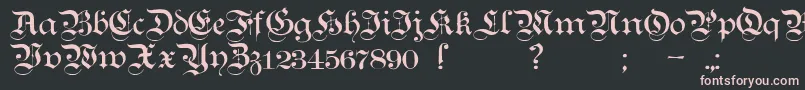 Teutonic1 Font – Pink Fonts on Black Background