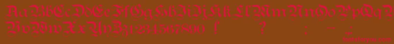 Teutonic1 Font – Red Fonts on Brown Background