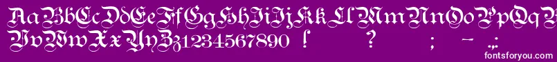 Teutonic1 Font – White Fonts on Purple Background