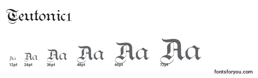 Teutonic1 Font Sizes
