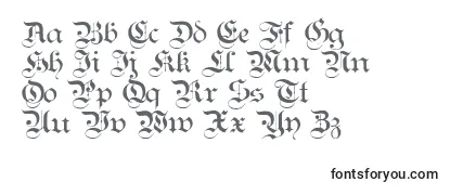 Überblick über die Schriftart Teutonic1