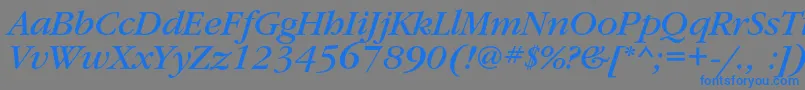 フォントGaramondbookcItalic – 灰色の背景に青い文字