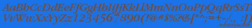 Шрифт GaramondbookcItalic – коричневые шрифты на синем фоне