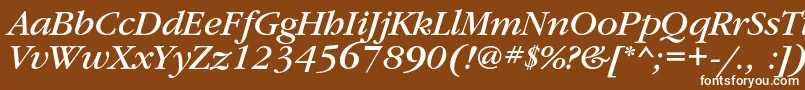 GaramondbookcItalic Font – White Fonts on Brown Background