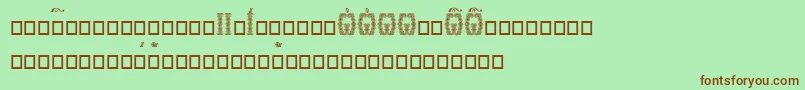 Orthodox.TtUcs8DropCaps Font – Brown Fonts on Green Background