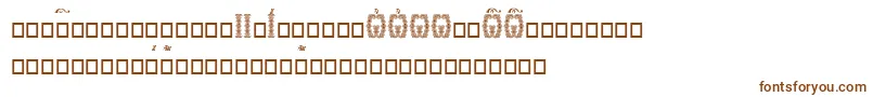 Шрифт Orthodox.TtUcs8DropCaps – коричневые шрифты на белом фоне