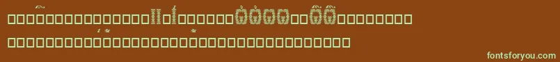 Orthodox.TtUcs8DropCaps Font – Green Fonts on Brown Background