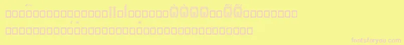 フォントOrthodox.TtUcs8DropCaps – ピンクのフォント、黄色の背景