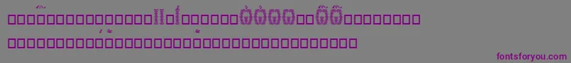 Шрифт Orthodox.TtUcs8DropCaps – фиолетовые шрифты на сером фоне