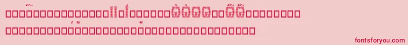 Orthodox.TtUcs8DropCaps Font – Red Fonts on Pink Background