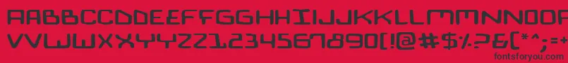 フォントBionicComicExpanded – 赤い背景に黒い文字