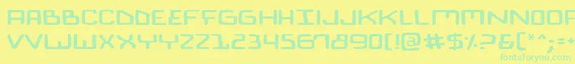 BionicComicExpanded Font – Green Fonts on Yellow Background