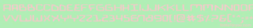 BionicComicExpanded-Schriftart – Rosa Schriften auf grünem Hintergrund