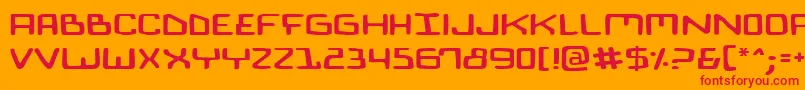 BionicComicExpanded Font – Red Fonts on Orange Background